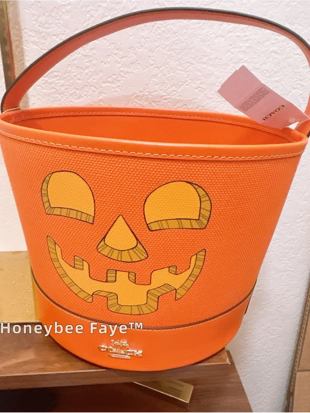 nwt Coach Trick Or Treat Bucket With Halloween Pumpkin NWT CN575